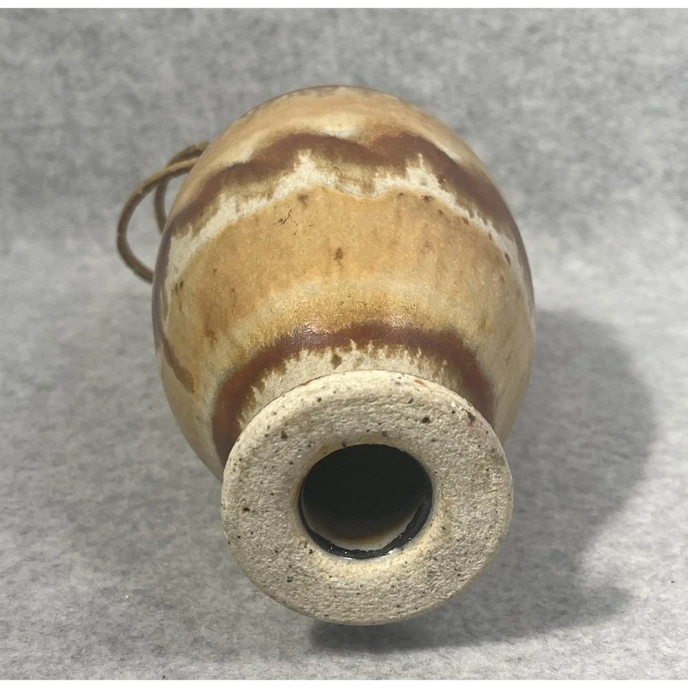 Hummingbird Feeder‎ Studio Pottery Ceramic Vase Drip Glaze Tie No Stopper READ
